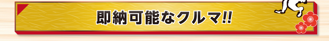 即納可能なクルマ